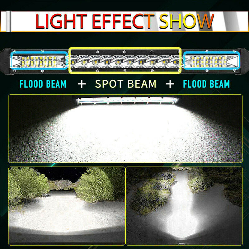 Ultra-thin 520W 10inch Led Light Bar Flood Spot Combo Offroad SUV 10"L XGM Rf