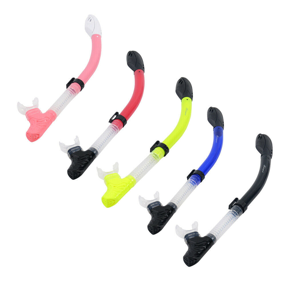 Full Dry Snorkel Tube Silicone Mouthpiece for Scuba Diving Snorkeling Red