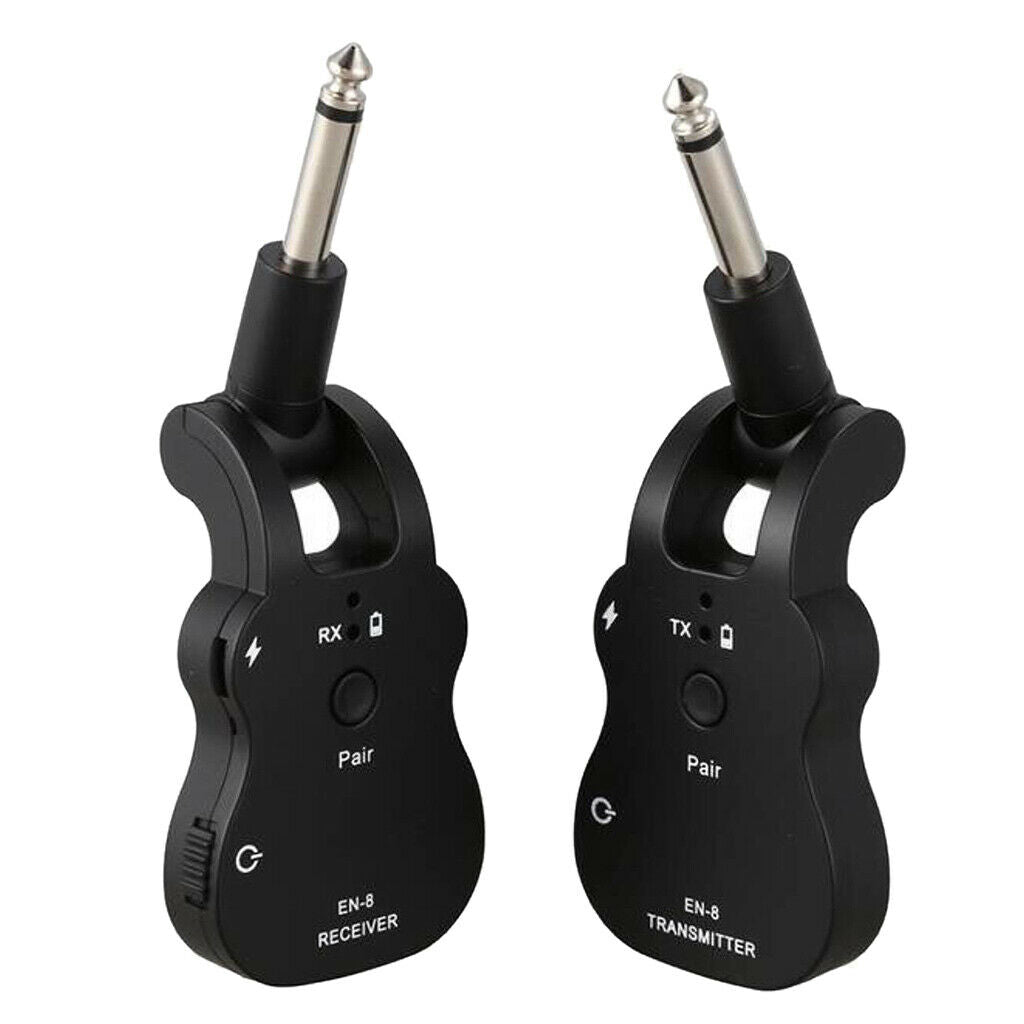 Guitar Wireless System Transmitter Receiver Built-in Rechargeable 30M