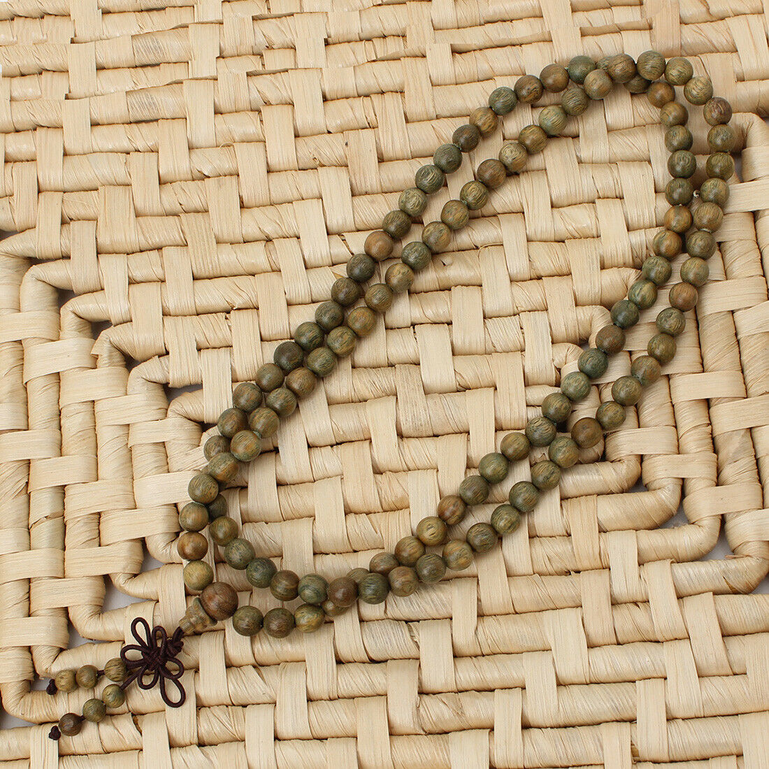 108pcs 8mm Fragrant Green Beads Sandalwood Buddhist Prayer Necklace/Bracelet