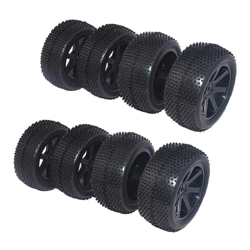 8Pcs/Set Nylon RC Car 1/10 Buggy Wheel Rims & Tyres for Kyosho HPI 85mm OD