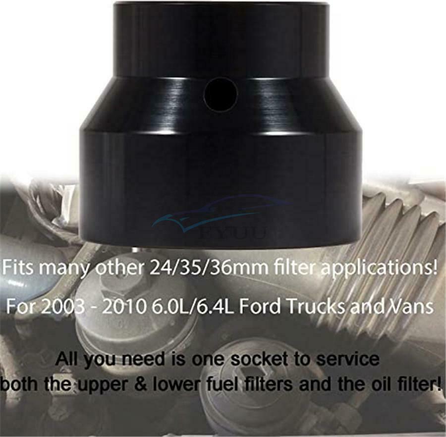 24/35/36mm Fuel Filter Cap Remover & Installer Tool For Ford 6.0L 6.4L 2003-2010