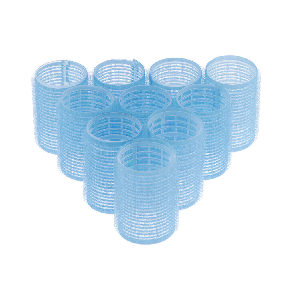 20x 28mm Pink + 40mm Blue Self Grip Hair Rollers Salon Curling Set for Women