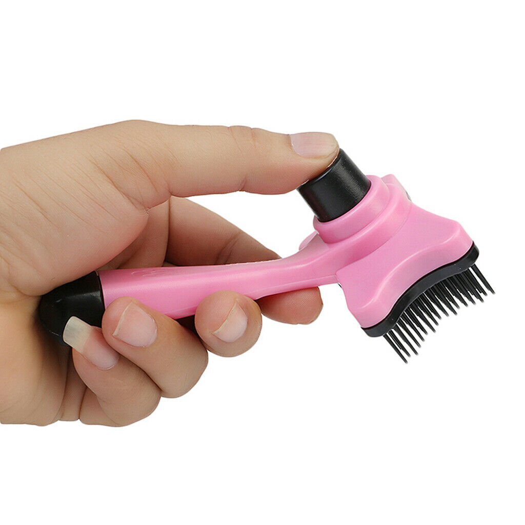 Pet Dog Cat Hair Grooming Comb Rake Brush Slicker Brush Groomer Tools Pink