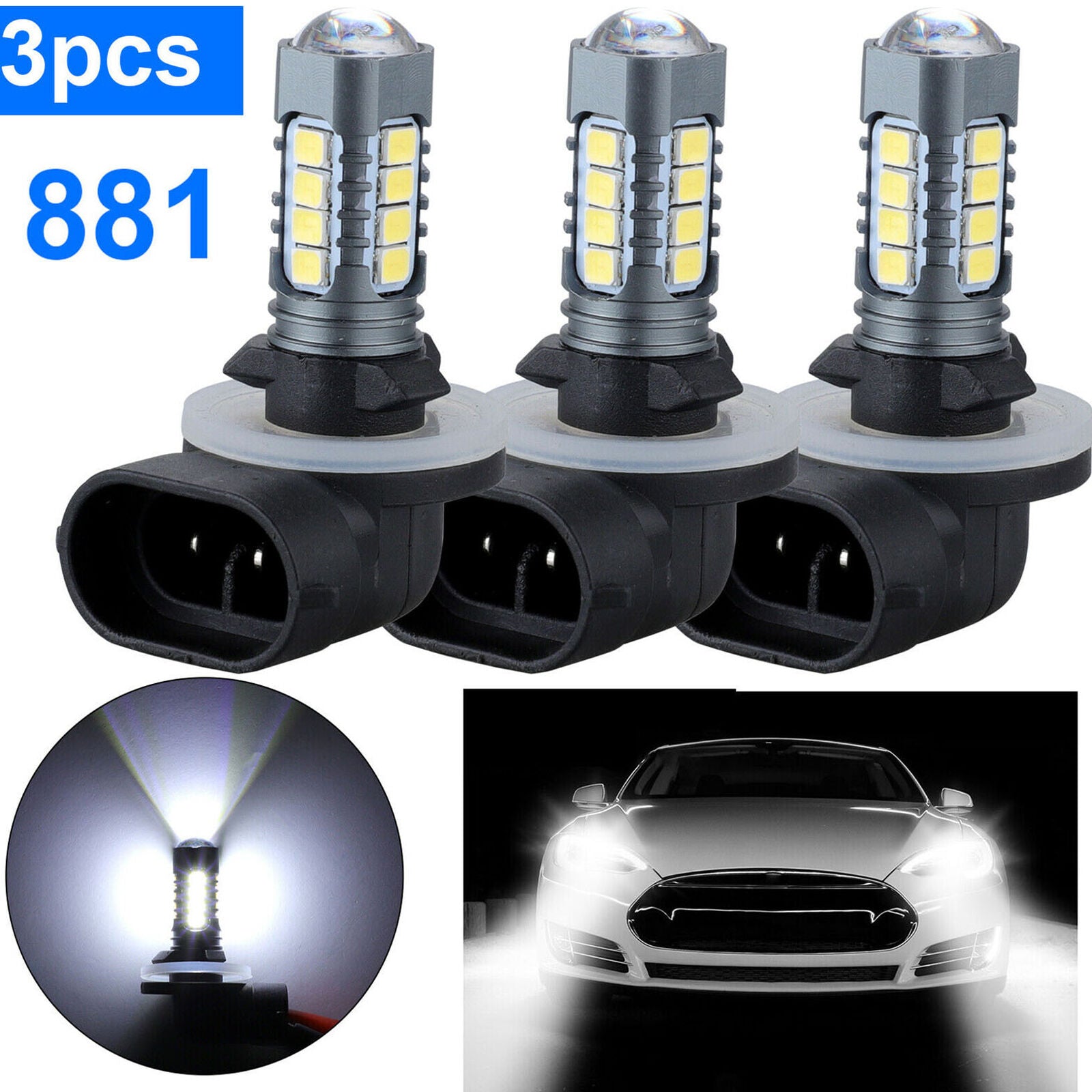 3x 270W LED Headlight Bulbs For Polaris Sportsman 500 550 570 600 700 800 850 XP