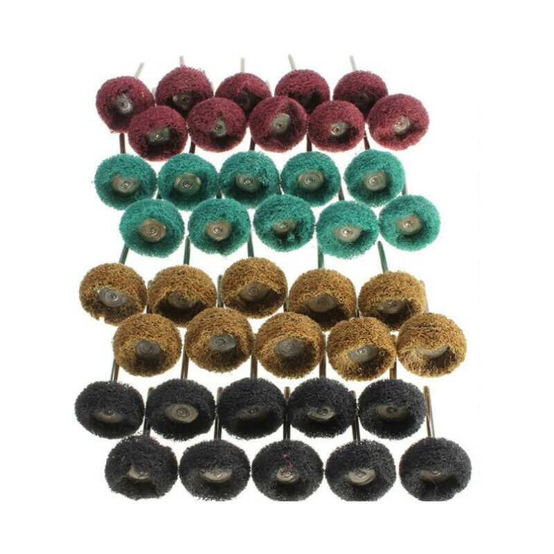 40 Pack 1 inch 25mm Abrasive Wheel Buffing Polishing Wheel Set For Rotary Tool