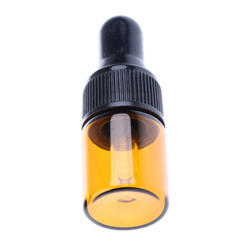 40 Pcs Refillable Mini Amber Glass Essential Oil Bottles Dropper Bottles Vials