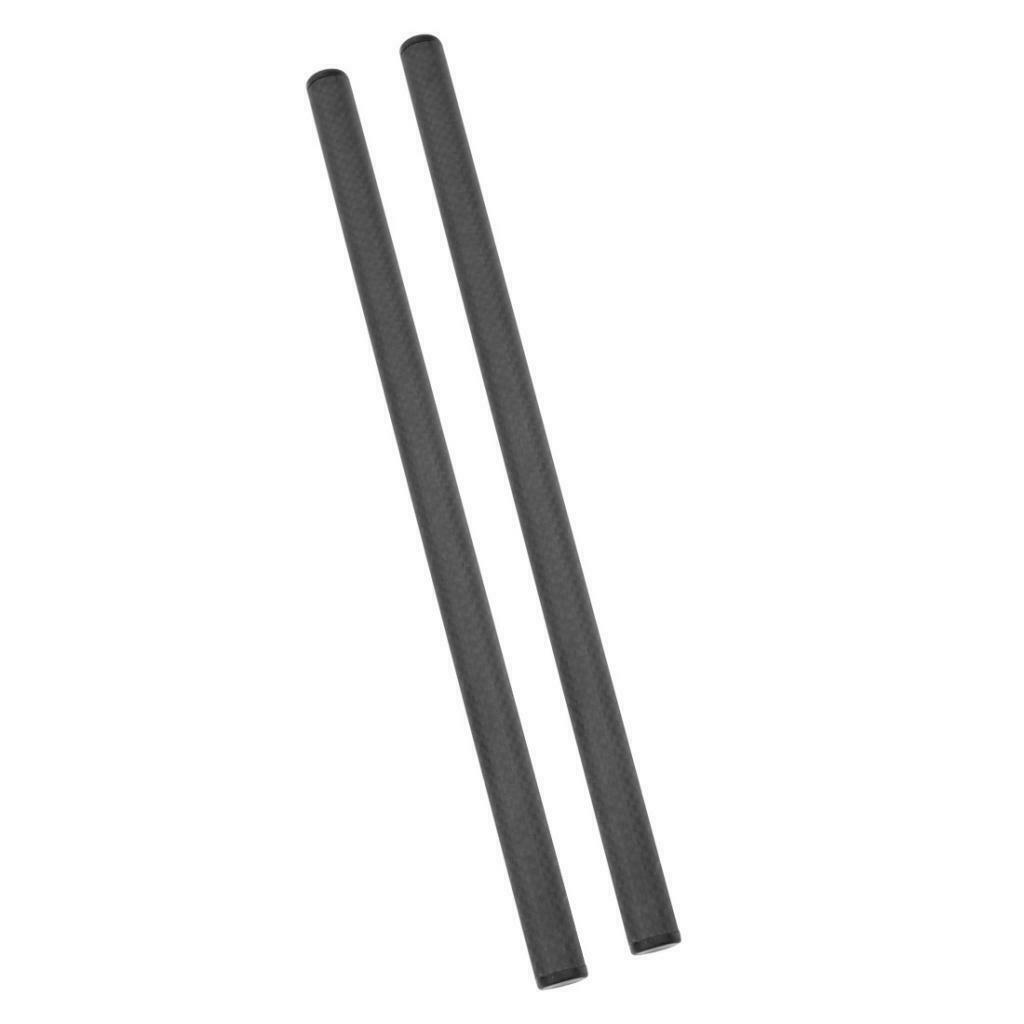 2pcs 30cm 12inch 15mm Carbon Fiber Rod for 15mm Rail DSLR Rig Support System