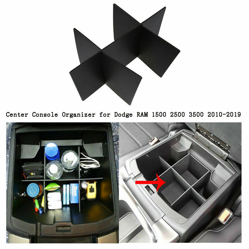For Dodge RAM 1500 2500 3500 2010-2019 Black Center Console Organizer Case Frame