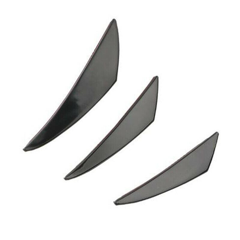 6Pcs Car Front Bumper Lip Splitter Fins Body Spoiler Canards Refit Gloss .l8