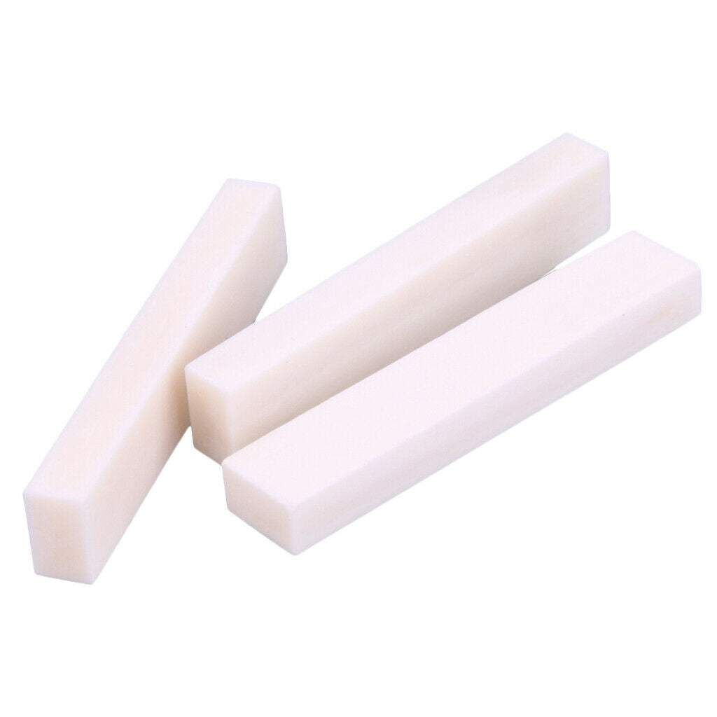 DIY 3Pcs Buffalo Bone Bridge White Walnut 52x6x10mm for Folk Guitar