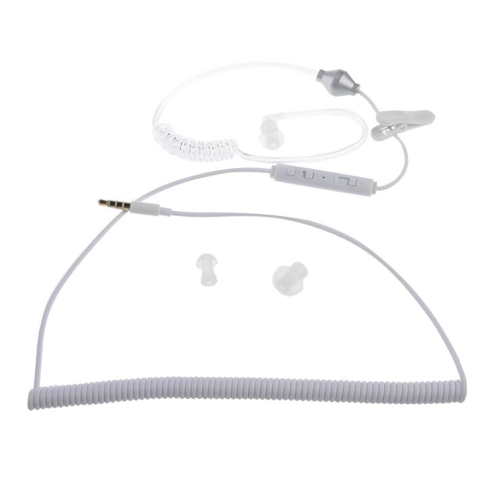 Radiation Shielding Headset for 3.5 Air Tube Curly Wired Earphones