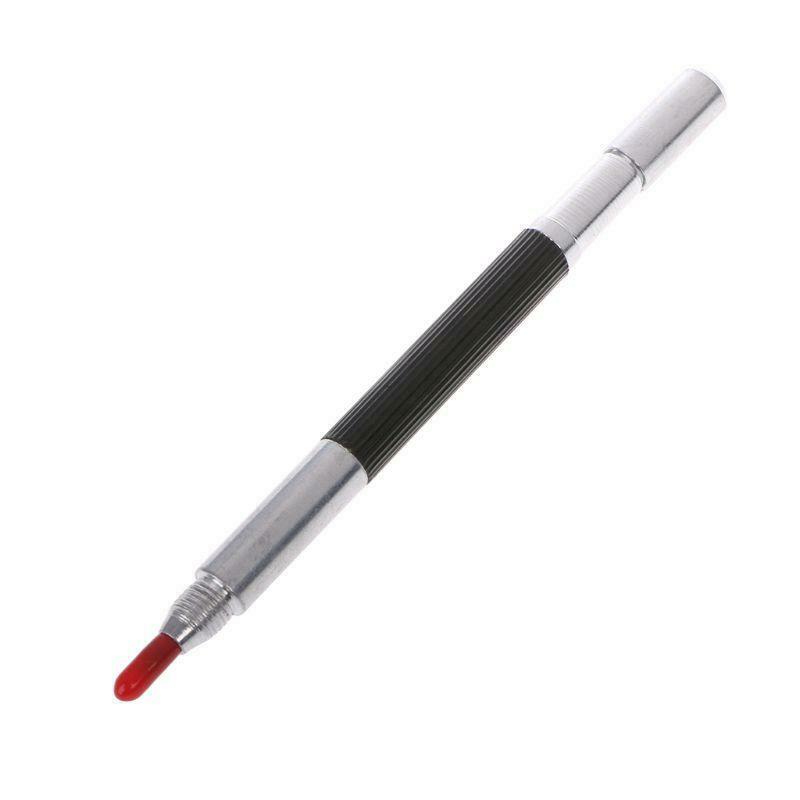 Double End Sharp Tungsten Steel Tip Scriber Clip Pen Glass Metal Marking Tool