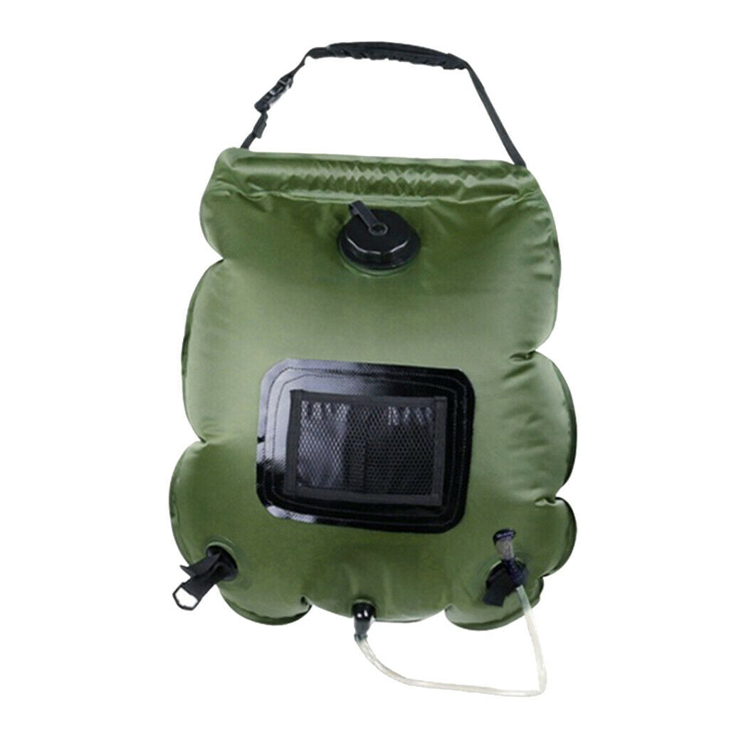 20L Solar Heated Shower Hot Water Bathing Bag for Camping Hiking Traveling