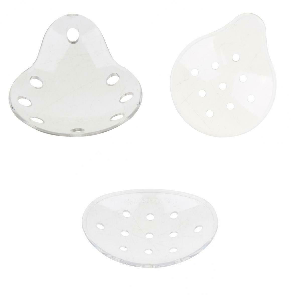 3 pcs Plastic Ventilated Eye Care Eye Shield with Holes No Cloth Cover