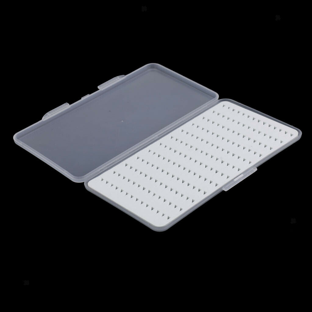 2 Pieces Dry Fly Fishing Box Tackle Box with Slot Foam for
