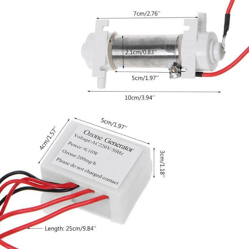 AC220V 200mg Ozone Generator Tube For DIY Water Treatment Air Purifier Home New