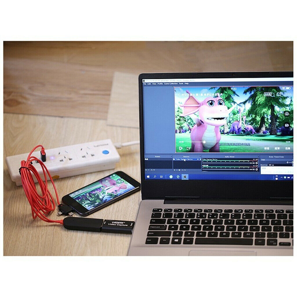Mini   to USB 2.0 Video Capture Card for Game/Video Live Streaming Black