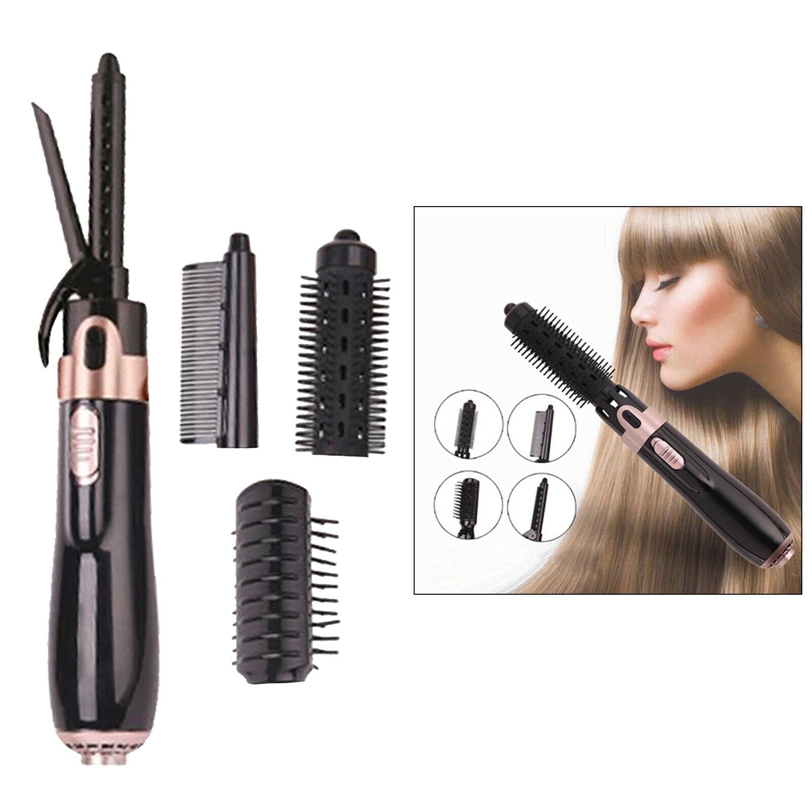 Hot Air Brush, Hair Dryer with Hair Curler Straightener Styler, Ceramic Electric