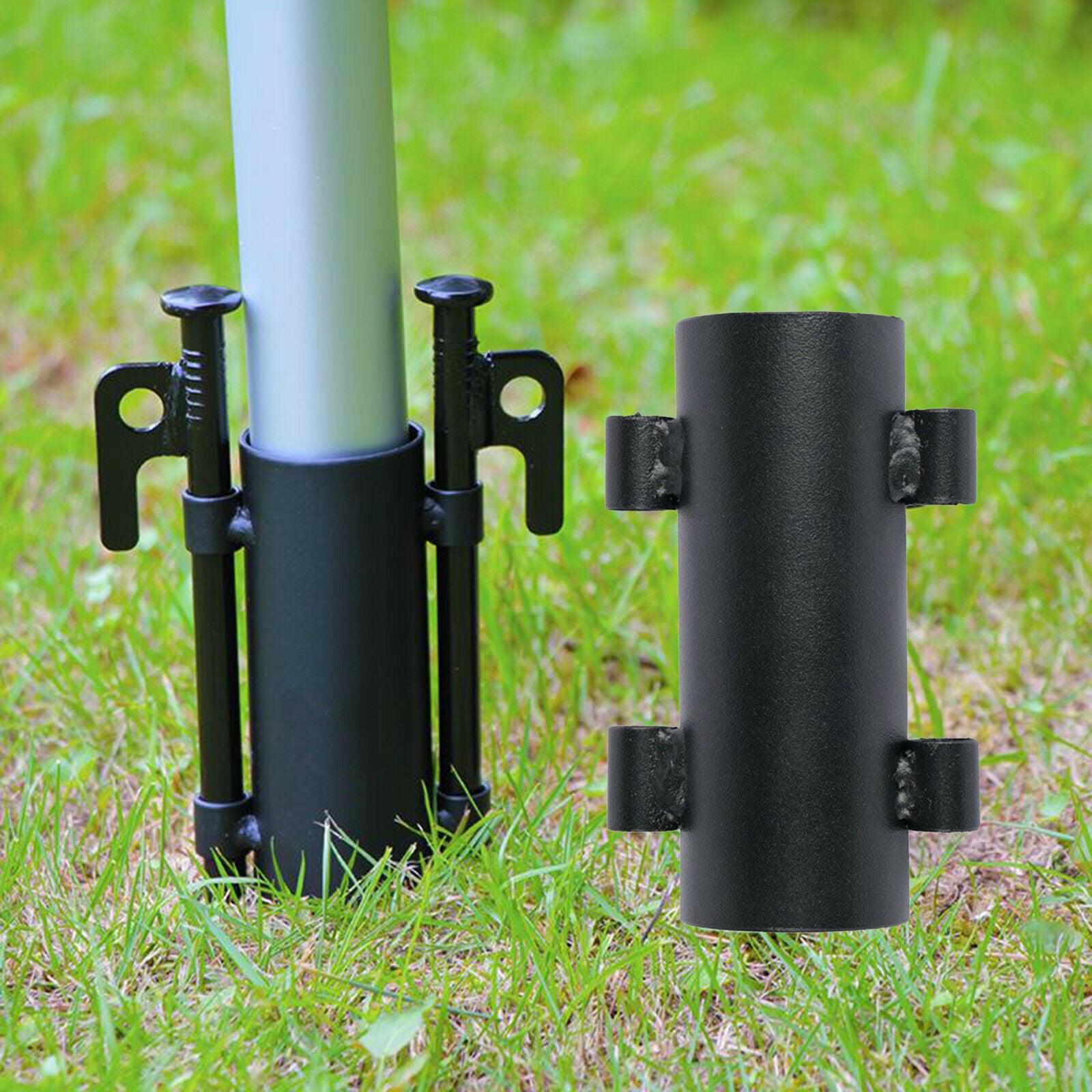 3X Outdoor Canopy Rod Holder Awning Tent Pegs Stand Fits for Below 1.3'' Rods