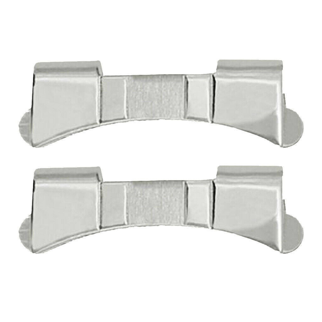 3X 2 Piece Premium Stainless Steel Watch Strap Link Curved End Repair Part 24mm