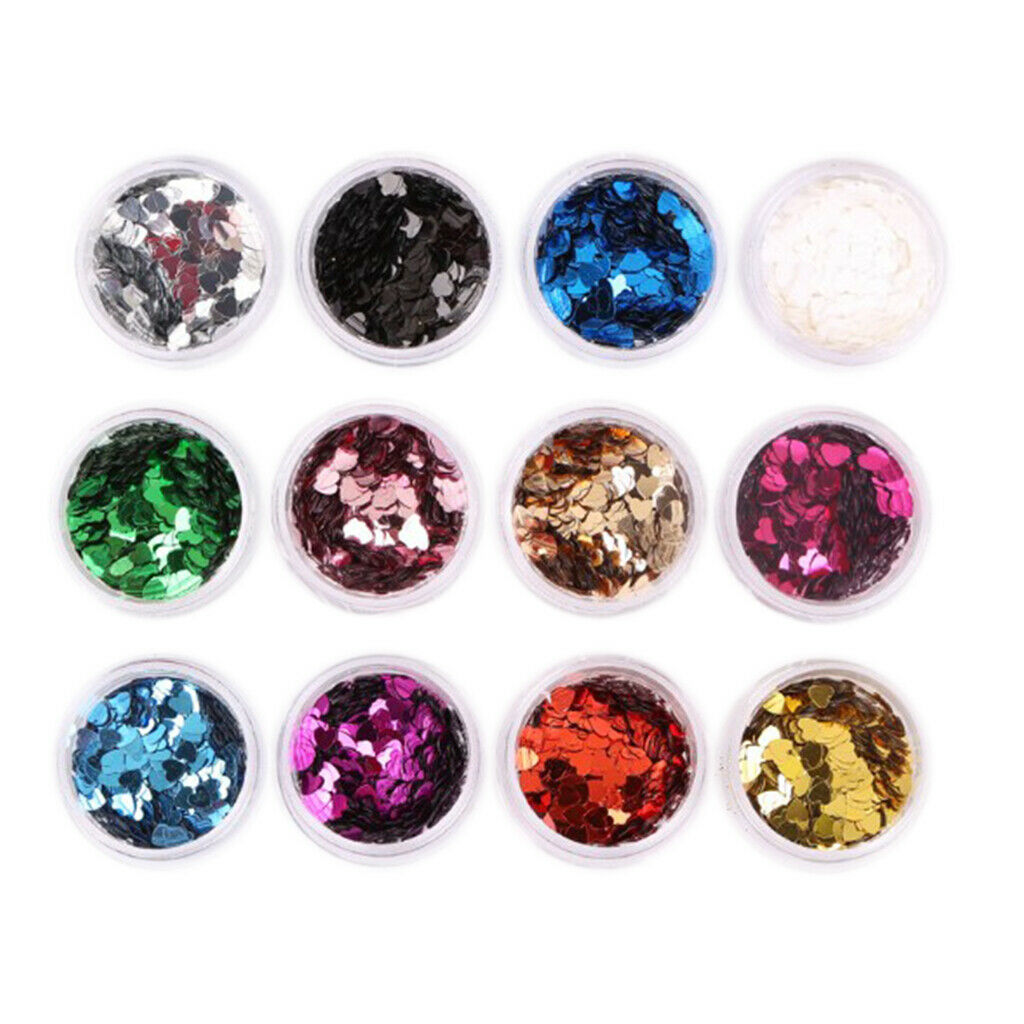 24 Colors Nail Sequins Irregular Flakes Sparkle Nail Art Manicure DIY Decor