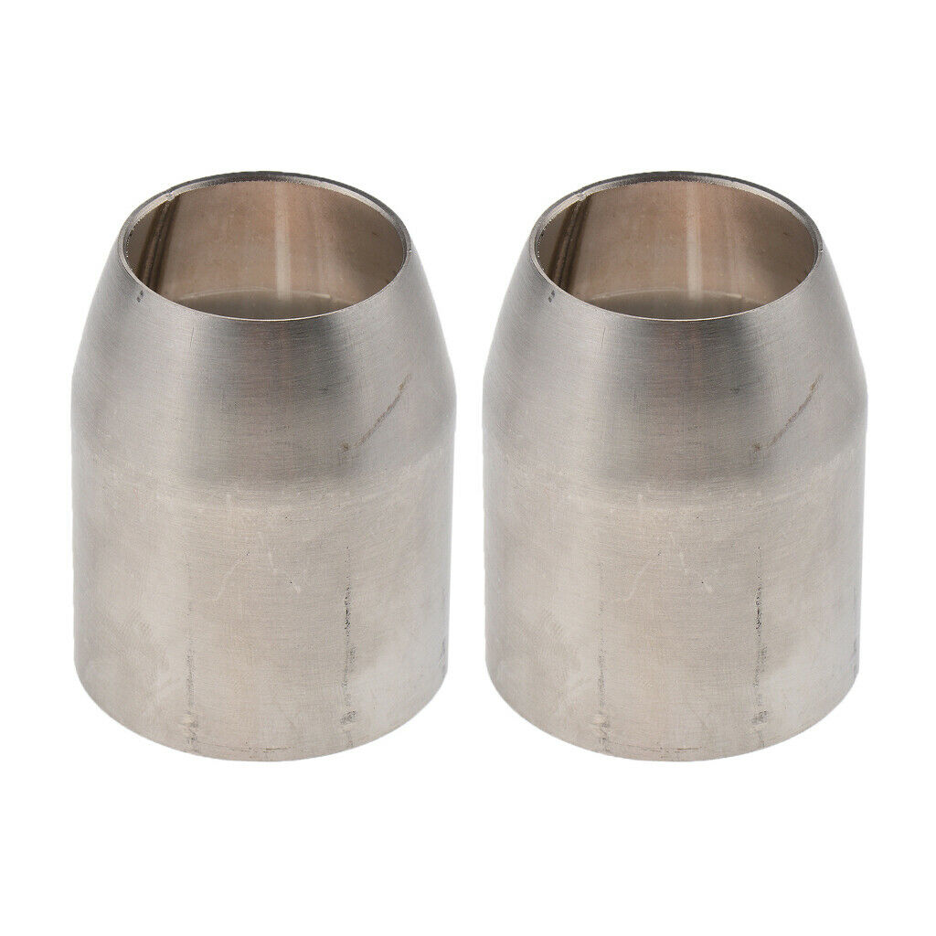 2Pcs 2.0 to 1.5 inches Motorcycle Exhaust Pipe Adapter Reducer Connector for