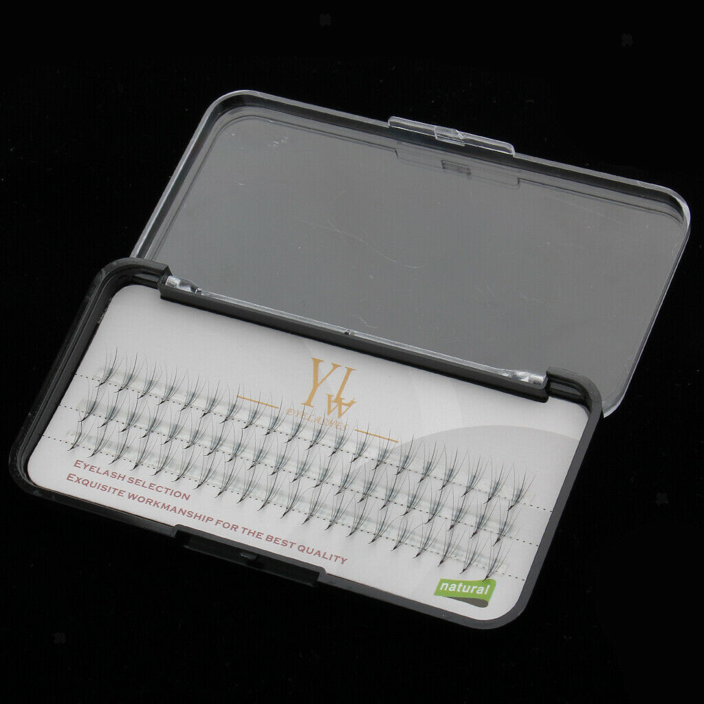 Natural Long Black Individual False Eyelashes Eye Lashes Extensions Makeup 9mm