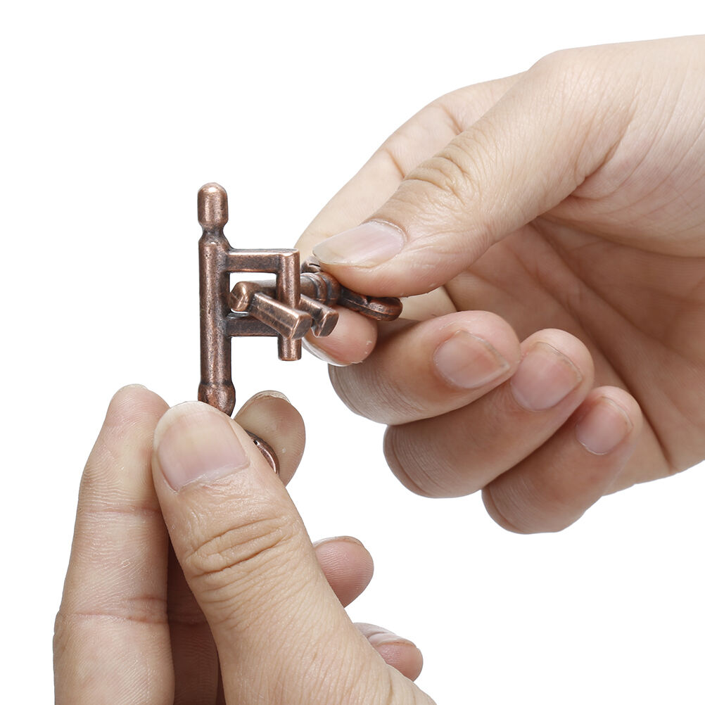 1Pcs Alloy Key Ring Puzzle Brain Tester IQ Test Kids Adults Intelligent Toys DF