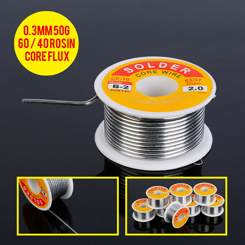 50g 0.3mm Tin Rosin Lead Core Roll Solder Soldering Wire for Repair Divine New