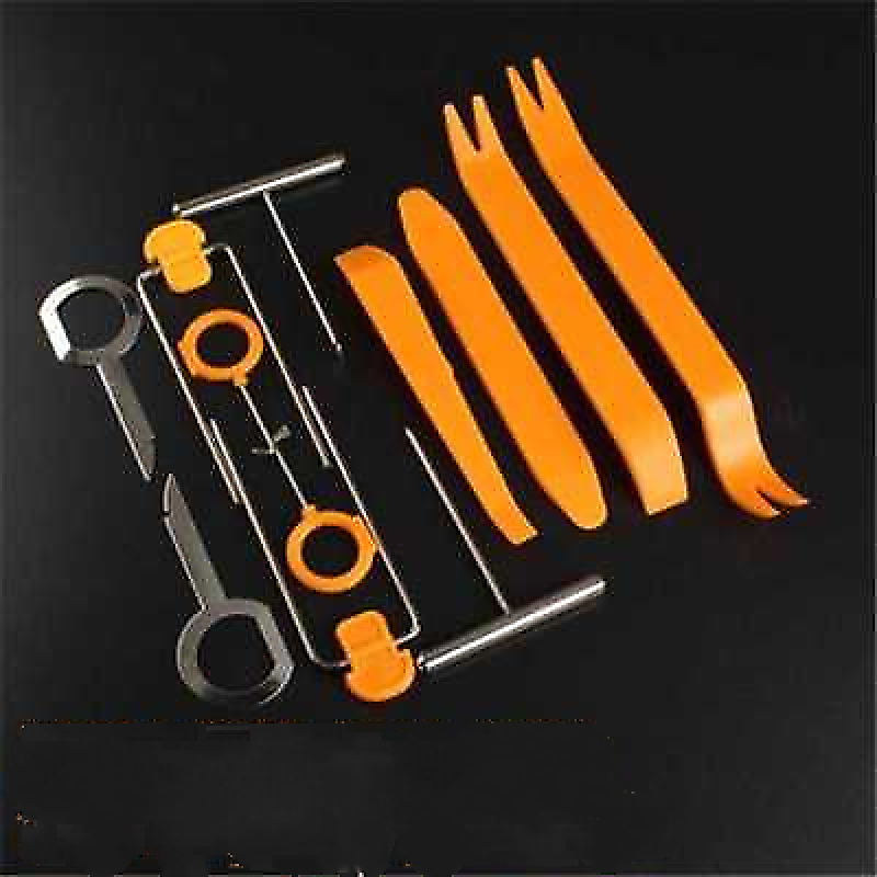 12Pcs Instrument Panel Audio Stereo Pry Molding Car Radio Decoration Disassembly