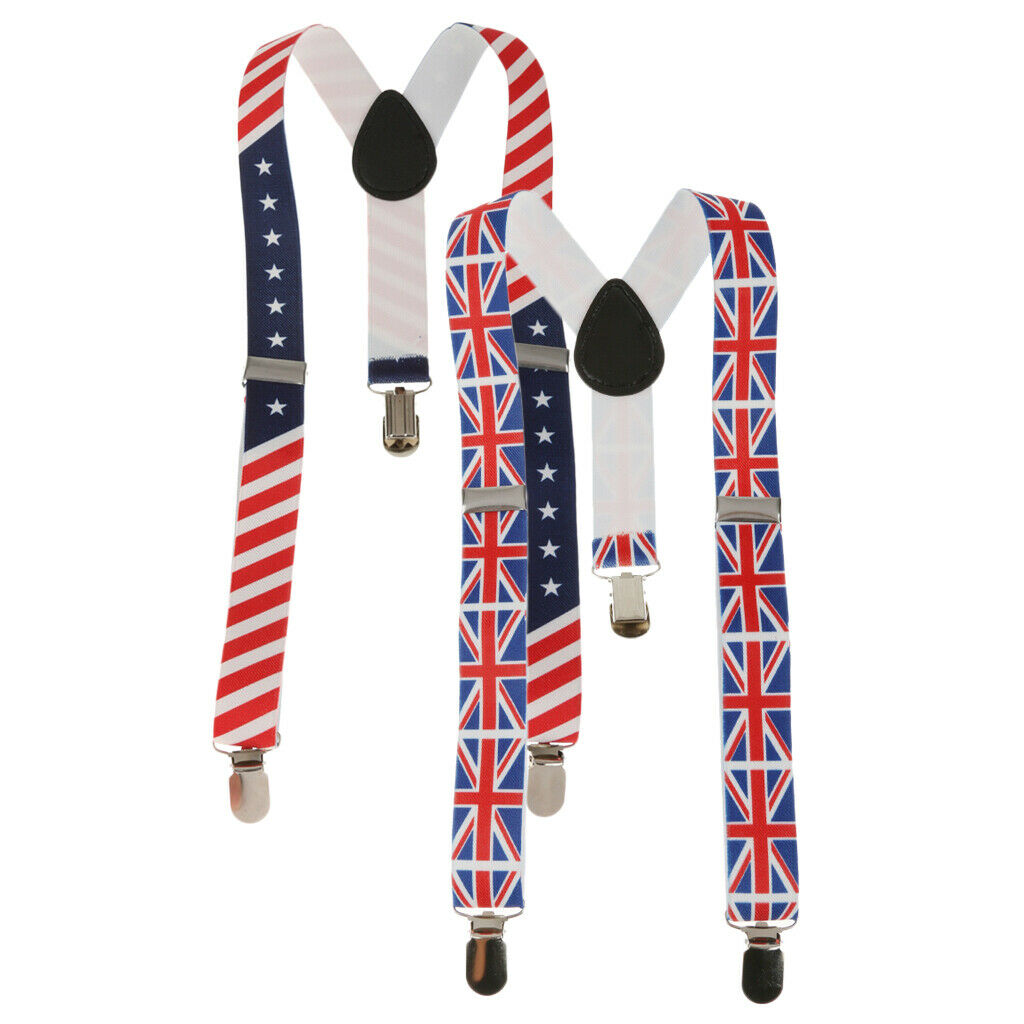 2pcs Elastic Braces Stylish Suspenders Kids Adjustable Galluse For Children