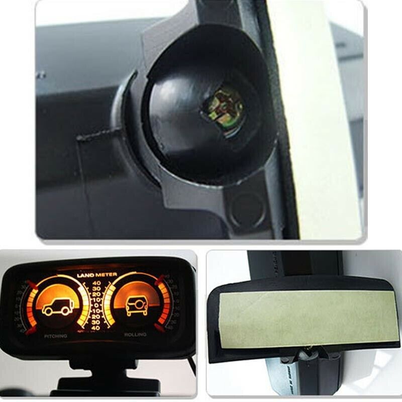 12V TR-313 SUV Car Two-barreled Inclinometer Compass Balance Level Slope Guage