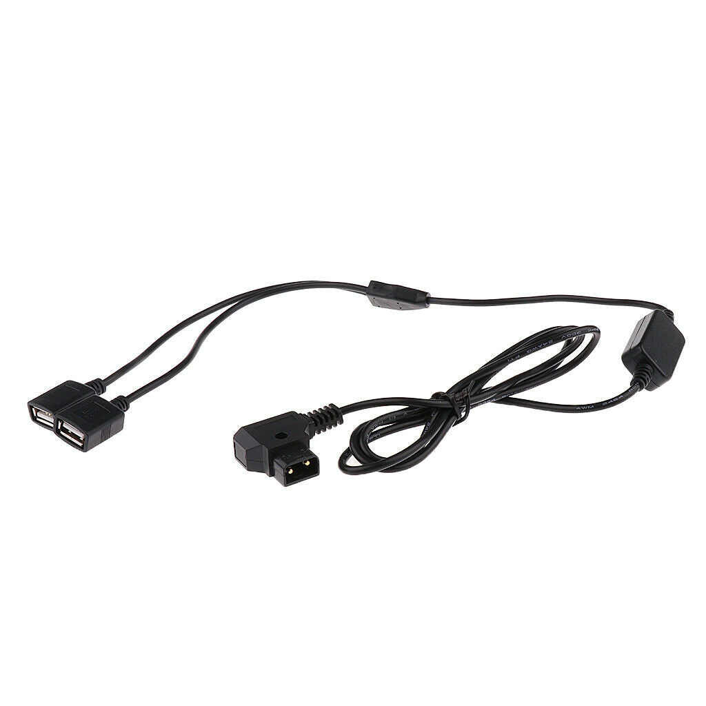 D-Tap Male 14.8V to 2 Female USB Port 5V 2A DC Power Supply Adapter