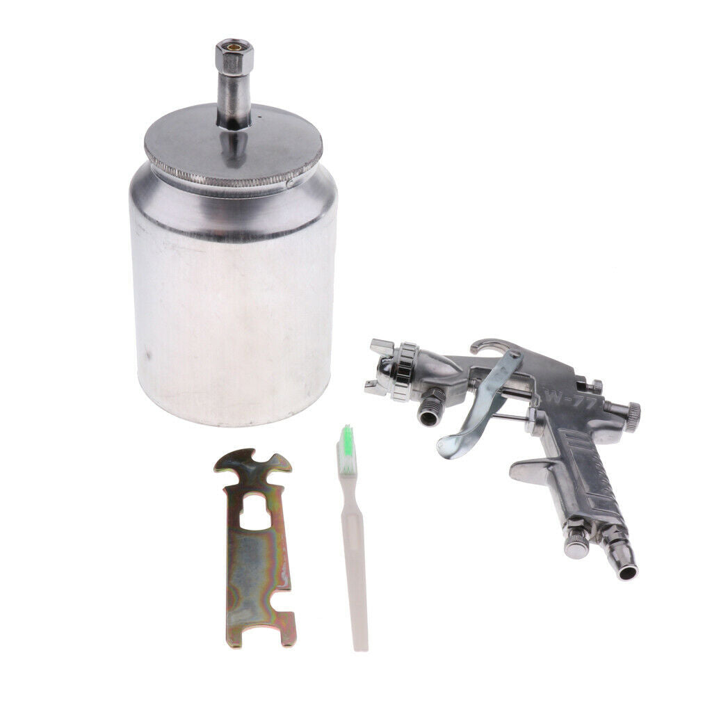 1000ml Pot Spray Paint Gun Air Regulator Nozzle 2mm for Car Wall Machine