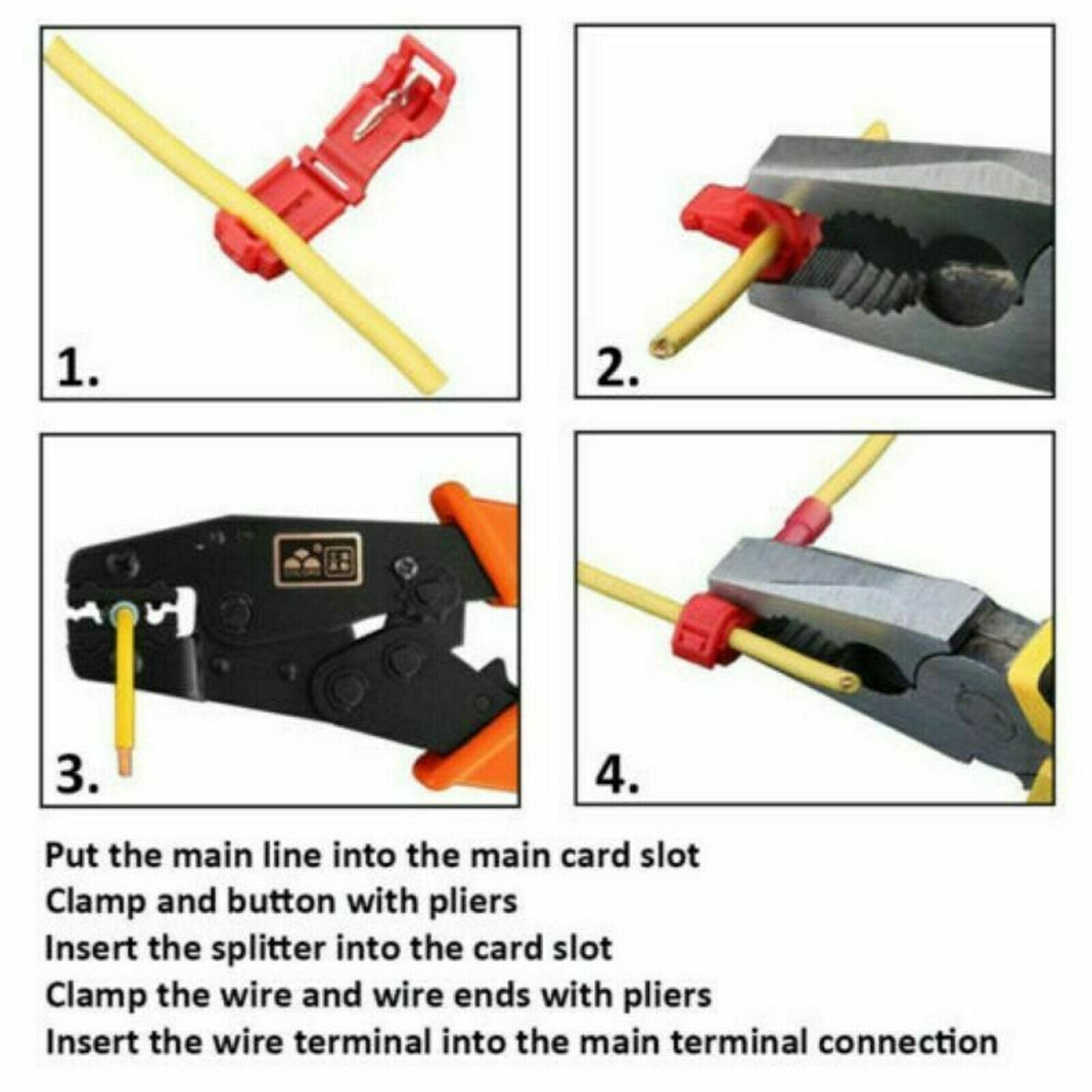 240pcs T Tap Quick Splice Connectors Male Disconnect Wire Crimp Terminals Kit CN