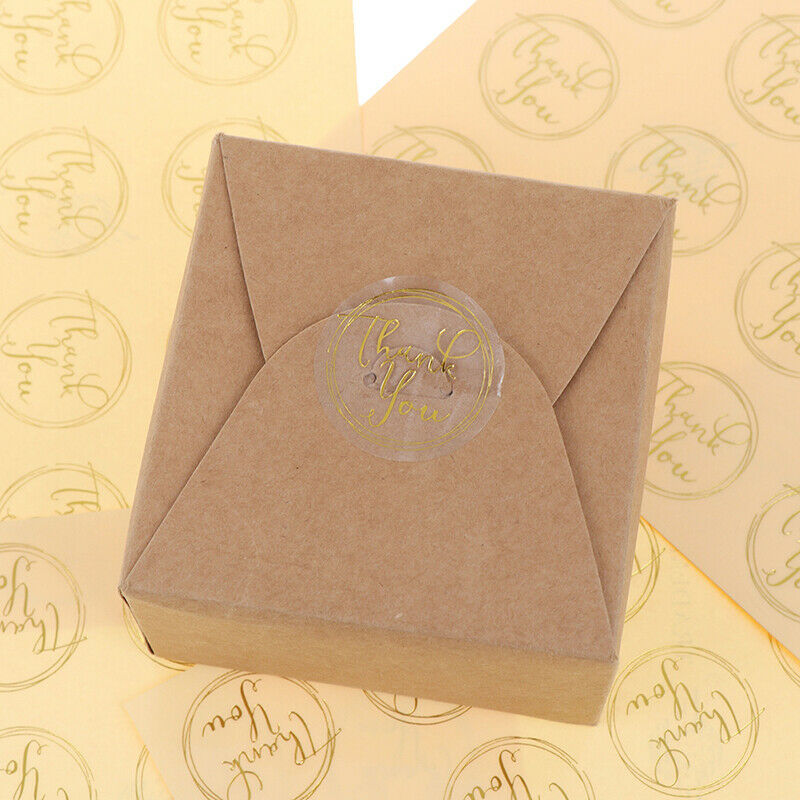 120pcs Transparent Round Thank You Sealing Stickers Baking DIY Gift Box L.l8