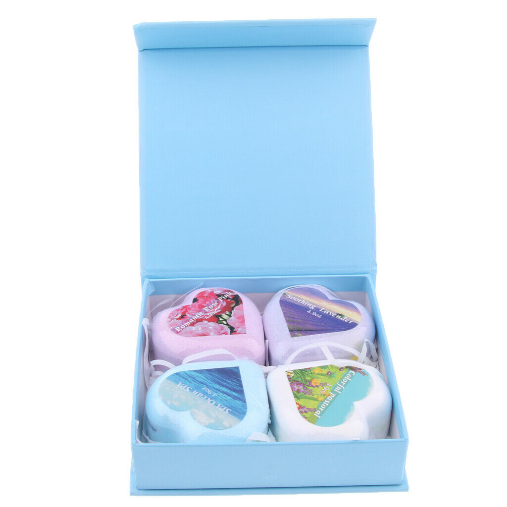 4 Pieces Essential Oil Aroma Bath Salts Balls, Handmade Natural Scented, Body
