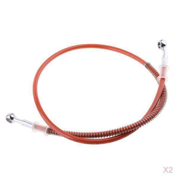 2 X 1000mm Brake Hoses Stainless Steel Braided Brake Hose Oil Line Universal