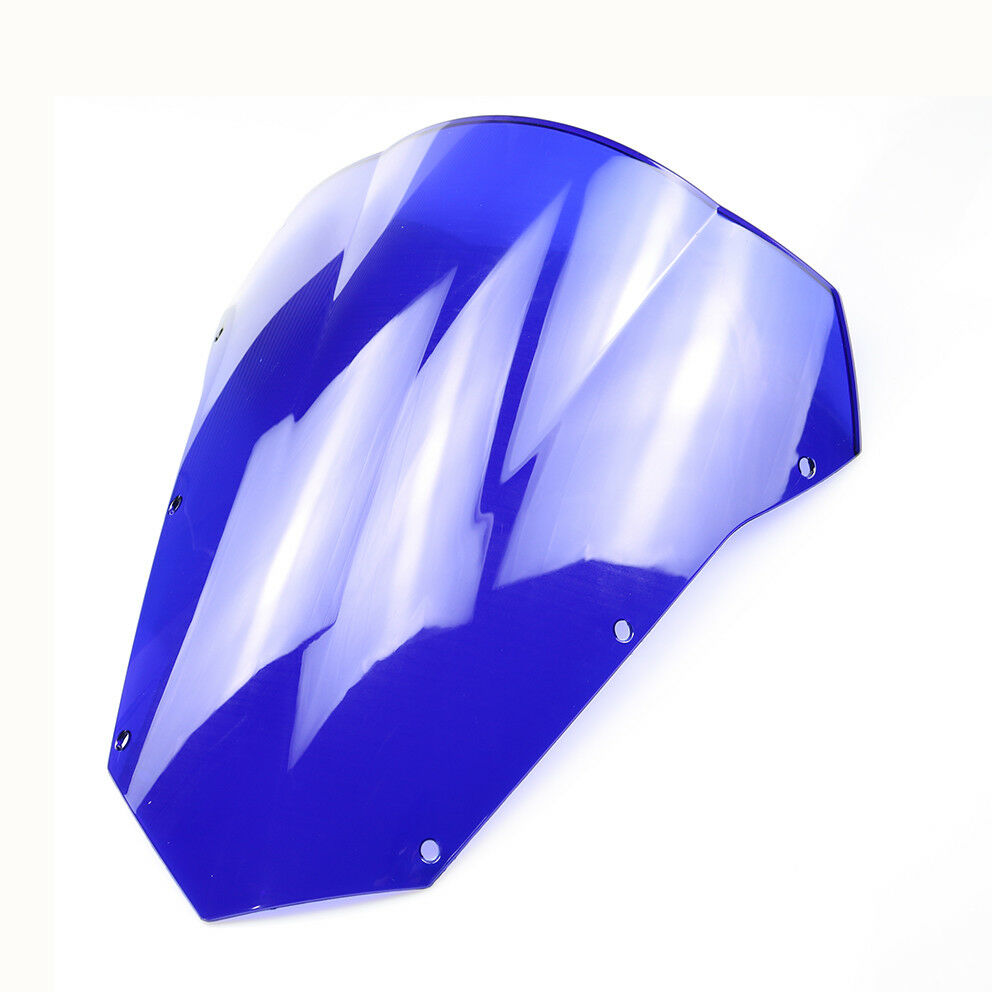 Double Bubble Motorcycle Blue Windscreen Windshield for Yamaha FZ6 2004 2005-09