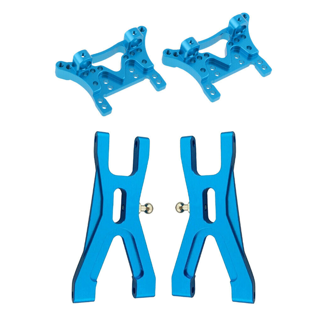 Metal2x  Shock Absorber Plate & 2x Lower Suspension Arms for 1/18 A959 A969 RC