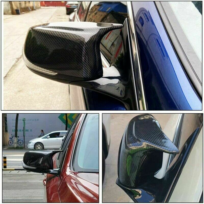 For Infiniti Q50 Q60 Q70 QX30 Q50S Carbon Fiber Mirror Cover Caps M3 Style 14-21