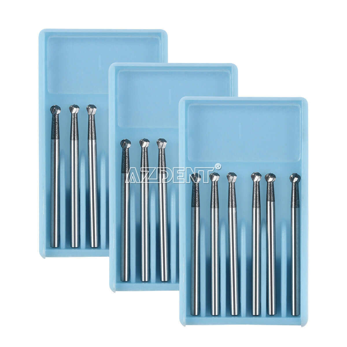 5X Dental Surgical Tungsten Carbide Burs Round type FGXL 6 25mm 1.6mm 6pcs/pack