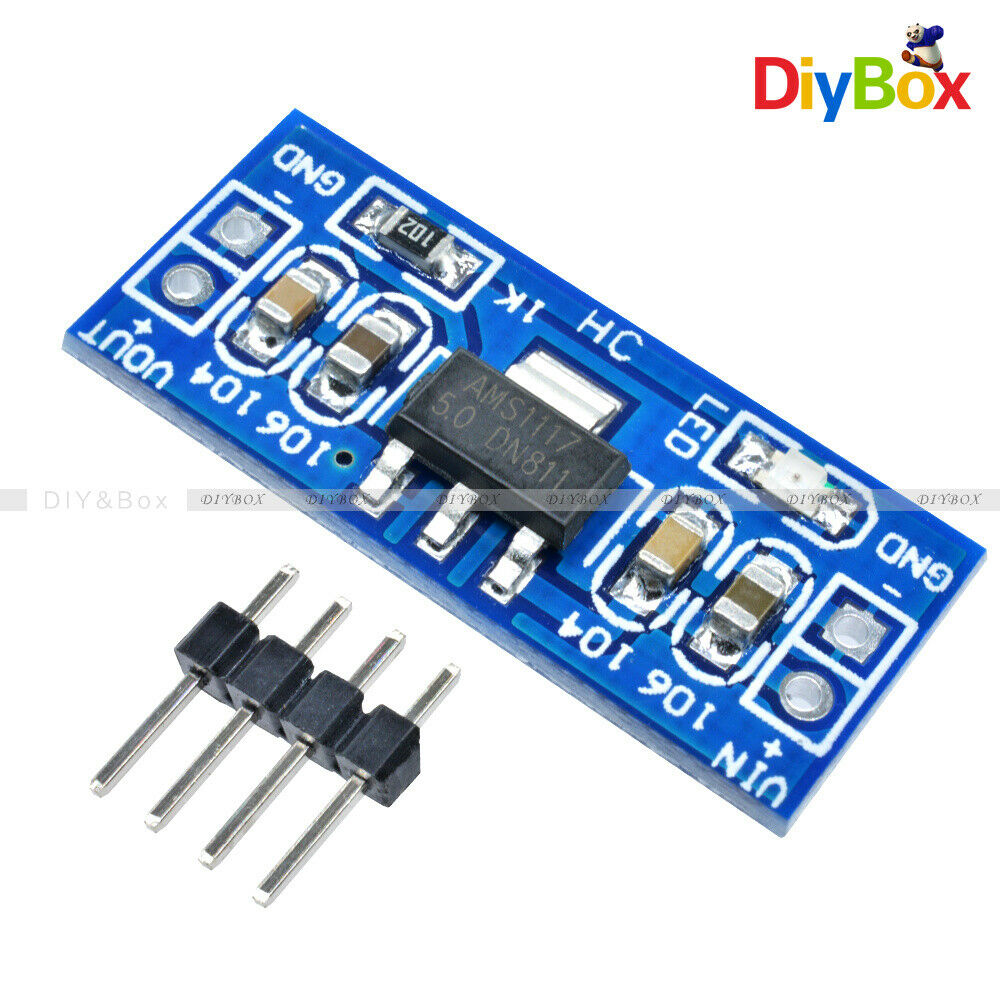 5PCS AMS1117-5.0 6.0V-12V to 5V AMS1117-5.0V Power Supply Module Board