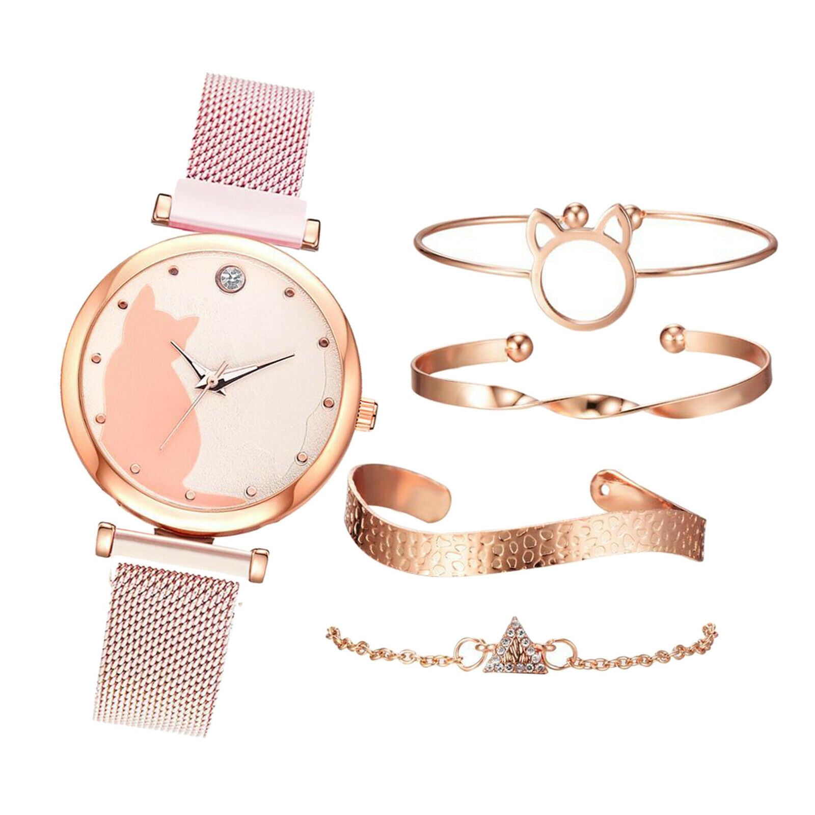 2020 Women Popular Watches Bracelet Set Quartz Watch Luxury Diamond Bracelet