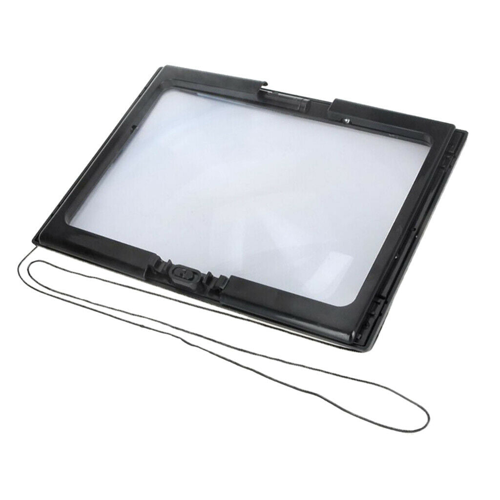 3x Reading Magnifier Foldable Magnifier W LED Light Desktop Book