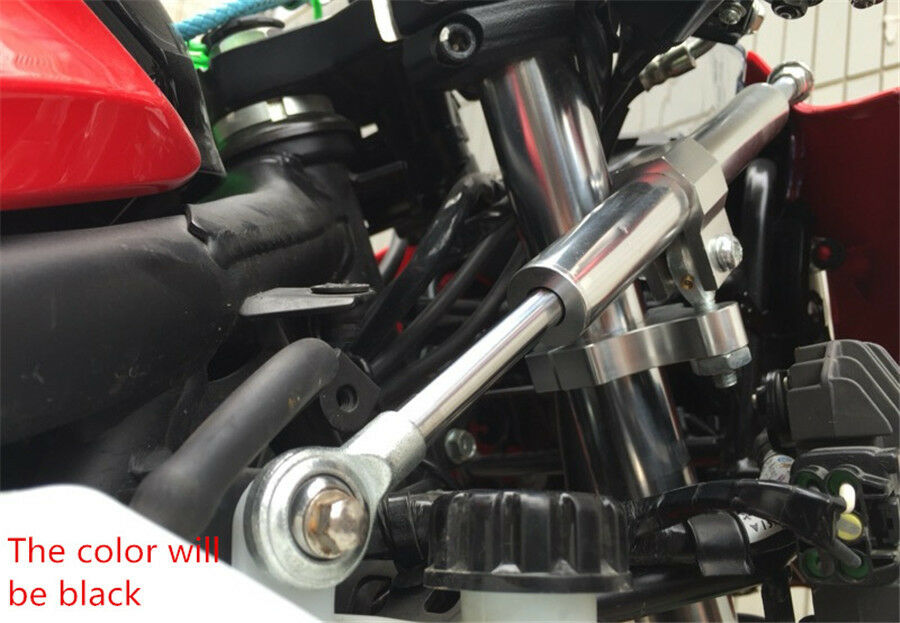 1x Universal 330mm Aluminum Steering Damper Adjustable Stabilizer For Motorcycle