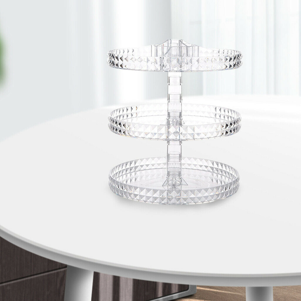 Makeup Organizer 3-Tier 3 Layer Turntable Storage for Cosmetics Toiletries