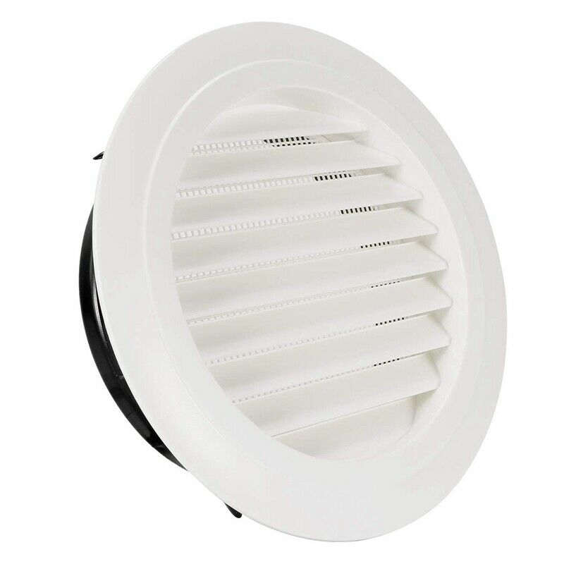 8 Inch Round Air Vent ABS Louver Grille Cover White Soffit Vent with Built- C4W9