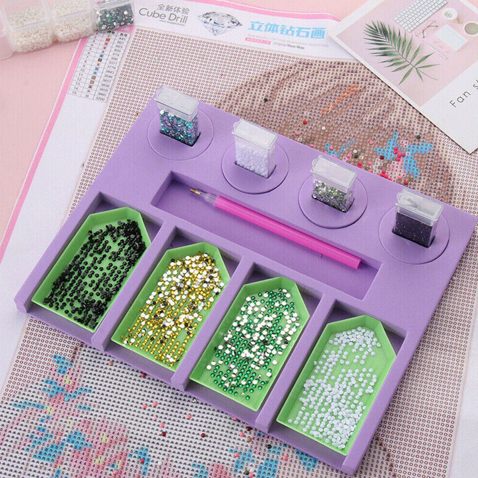 Diamond Painting Tool Accessory Box for DIY Diamond 5D Painting Embroidery